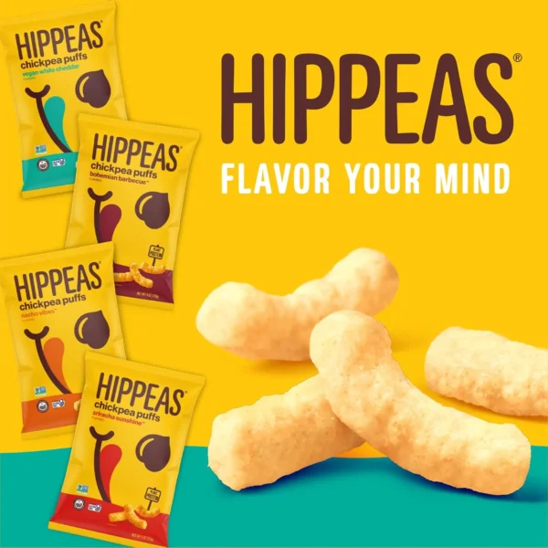 Blazin' Hot Hippeas Chickpea Puffs - Vegan, Gluten-Free, 3g Protein, 2g Fiber. Healthy & Flavorful Snack