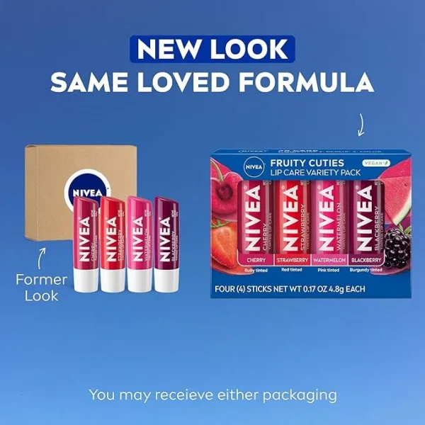 Lip balm pack with infographics