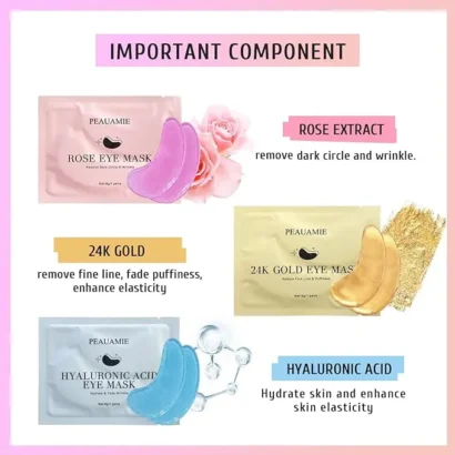 eye masks with infographics