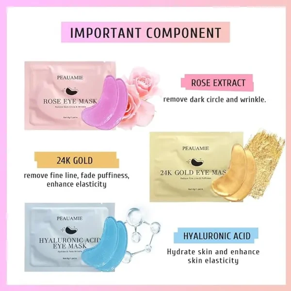 eye masks with infographics