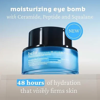 Eye Moisturizing cream bottle with information