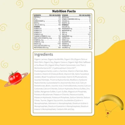 Infographics of baby formula in details