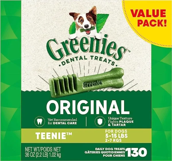 Greenies Original Teenie Natural Dental Care Dog Treats