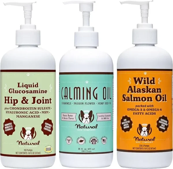 Natural Dog Company Wellness Bundle Food Oil Toppers Including