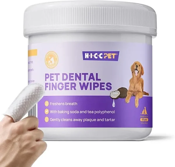 HICC PET Teeth Cleaning Wipes for Dogs & Cats