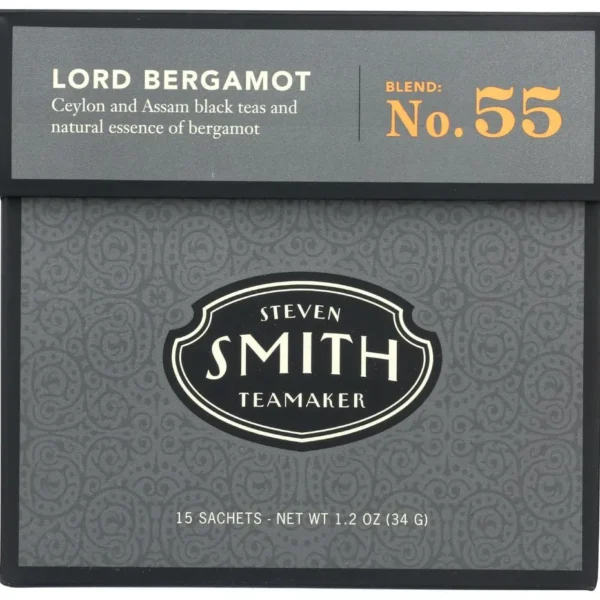 Smith Teamaker Lord Bergamot Black Tea – 15 Bags | Premium Ceylon & Assam black tea blend with natural essence of bergamot. Rich, aromatic, and full-bodied tea, perfect for Earl Grey lovers. Vegan-friendly and sourced from a small business brand. Available on Amazon
