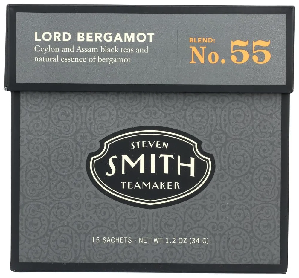 Smith Teamaker Lord Bergamot Black Tea – 15 Bags | Premium Ceylon & Assam black tea blend with natural essence of bergamot. Rich, aromatic, and full-bodied tea, perfect for Earl Grey lovers. Vegan-friendly and sourced from a small business brand. Available on Amazon