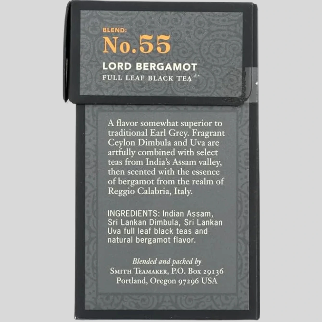 Details of Smith Teamaker Lord Bergamot Black Tea – 15 Bags | Premium Ceylon & Assam black tea blend with natural essence of bergamot. Rich, aromatic, and full-bodied tea, perfect for Earl Grey lovers. Vegan-friendly and sourced from a small business brand. Available on Amazon